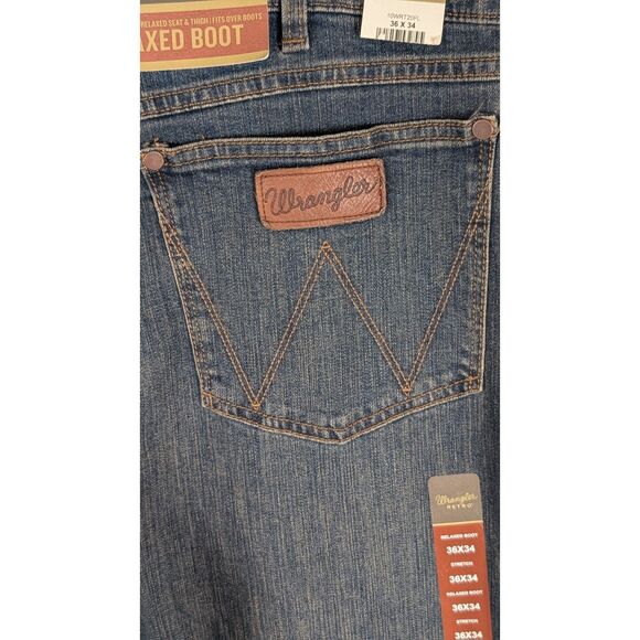 Wrangler Retro Relaxed Boot Jeans Men's Size 36x34 NWT - Picture 13 of 14